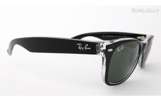 Ray-Ban New Wayfarer Color Mix Black Transparent (RB2132 6052 55mm) saules brilles